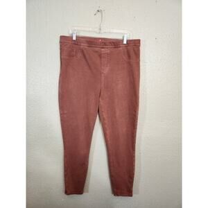 Spanx By Sara Blakely Womens Rustic Pink Red Stretch High Rise Ankle Jeggings 2X